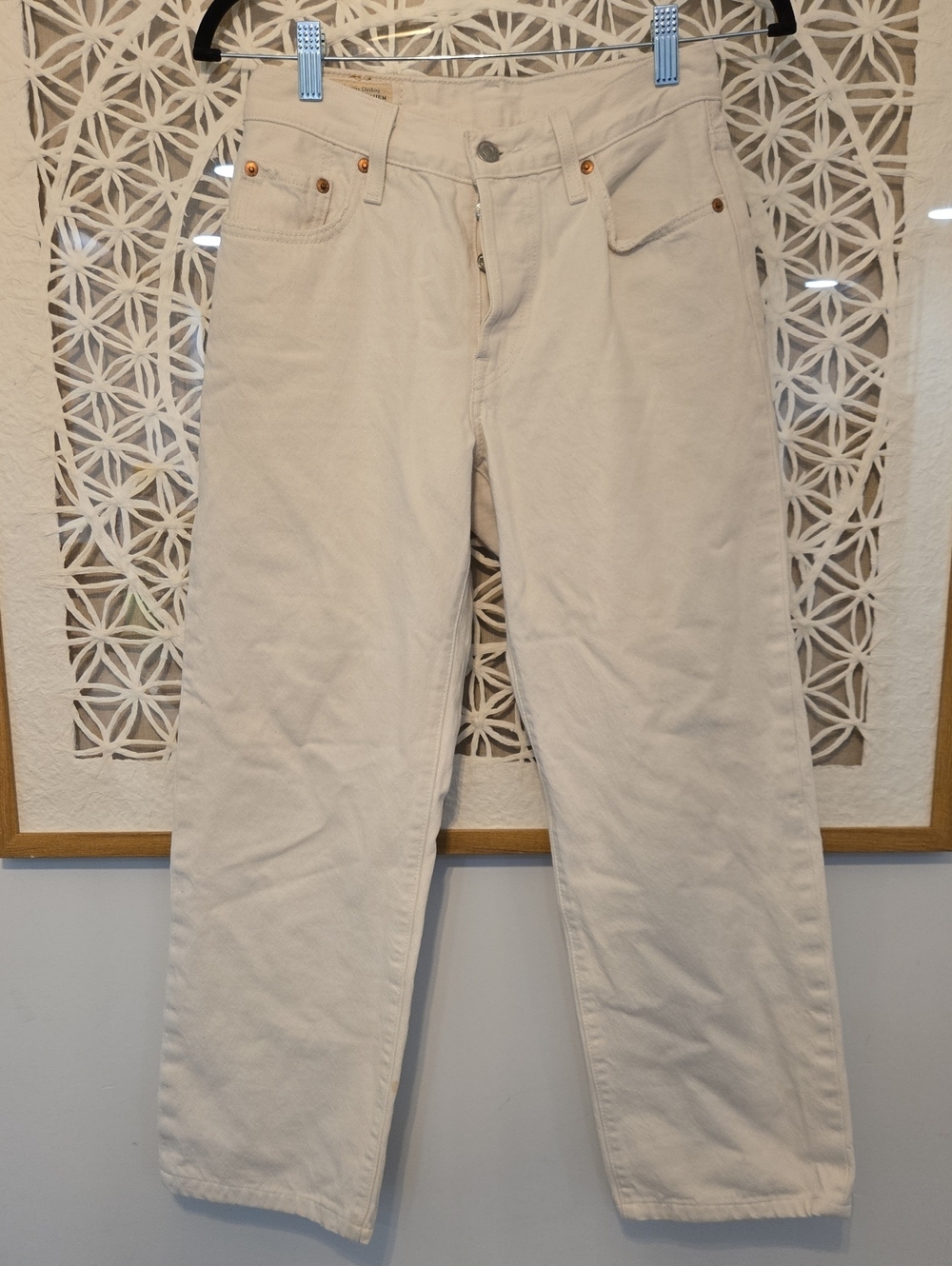 Levi’s 501 ’90s Women’s Jeans Ecru Booper White Button Fly Size 24 - Picture 5 of 12